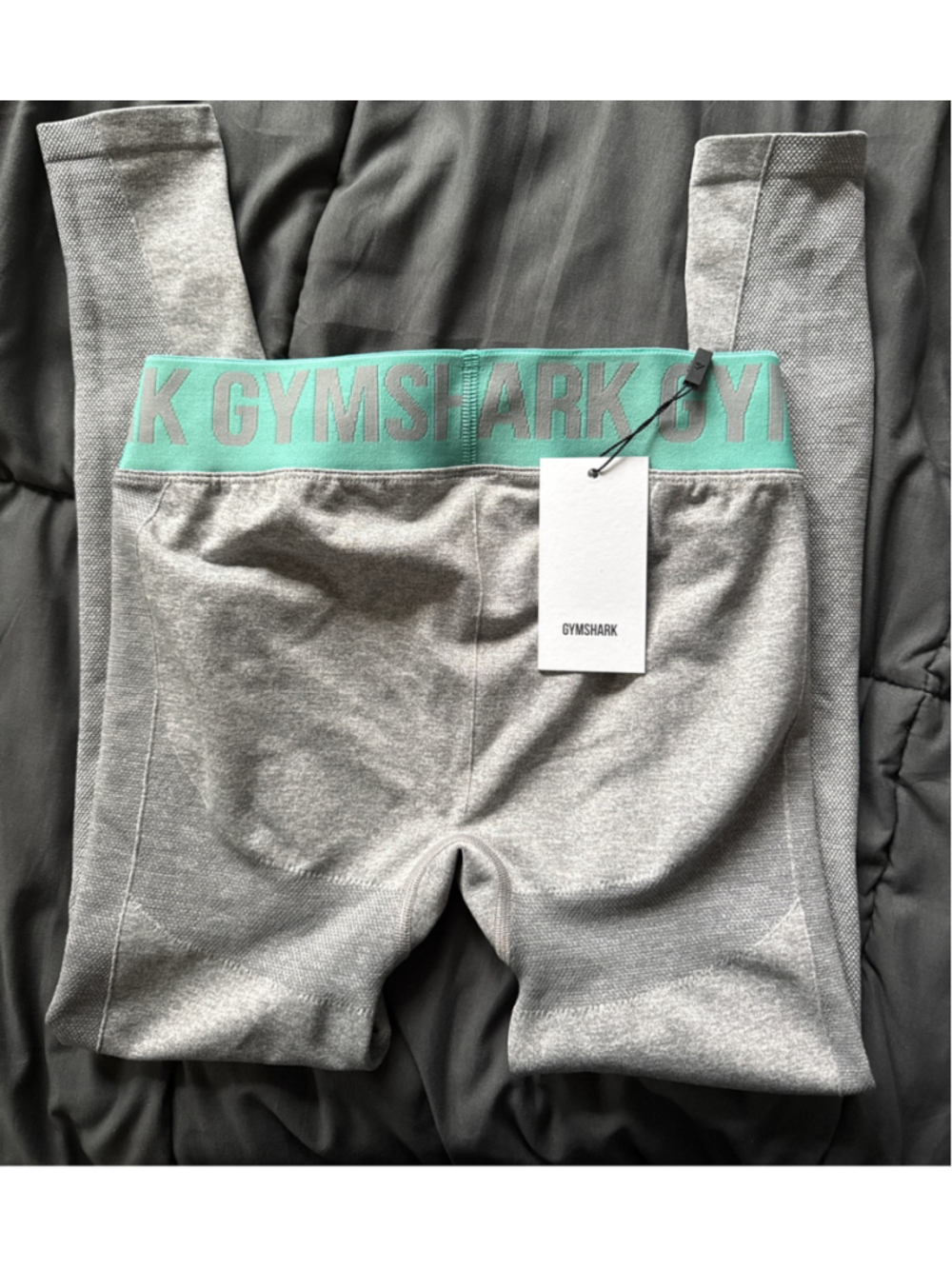Women's Gymshark Flex Leggings Size S Grey and Green